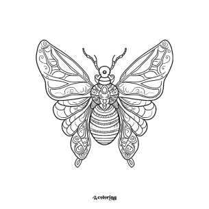 Mandala Insects Coloring Page