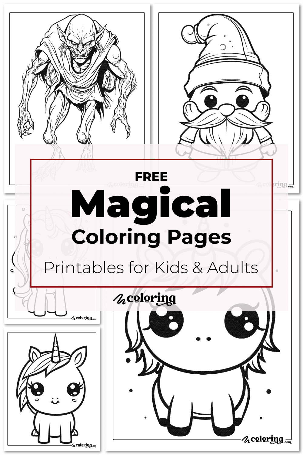 Magical Coloring Pages 20 Free Printables For Kids Adults Magical Coloring Pages 20 Free Printables For Kids Adults