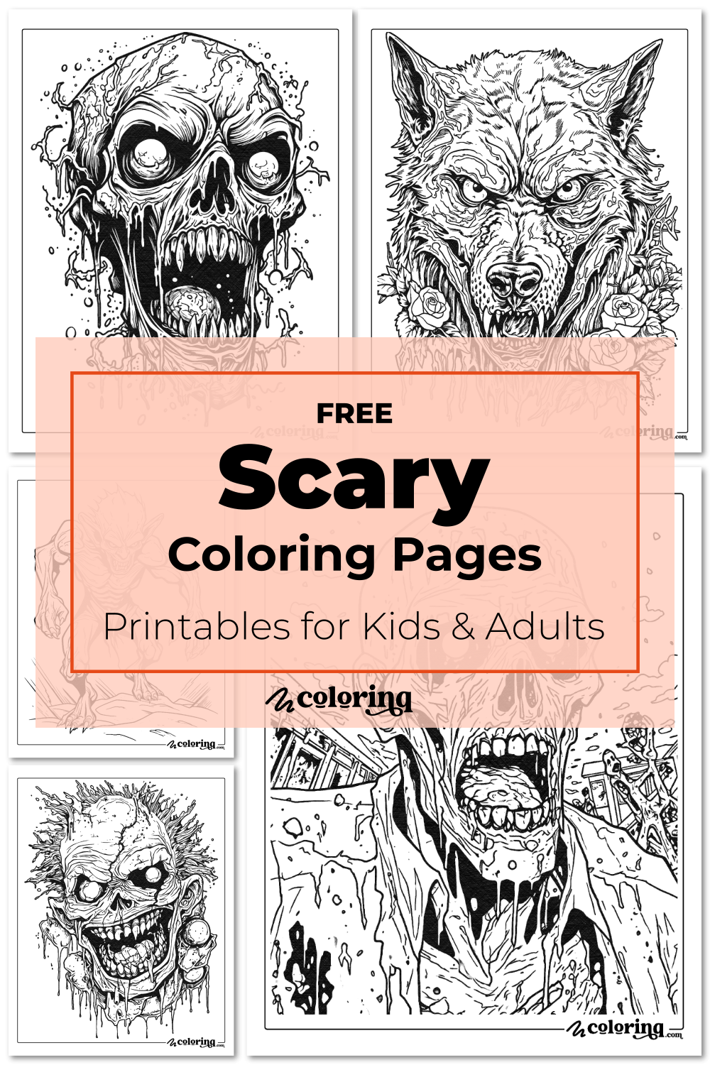 Creepy Coloring Pages For Kids Free Creepy Coloring Pages For Kids Free