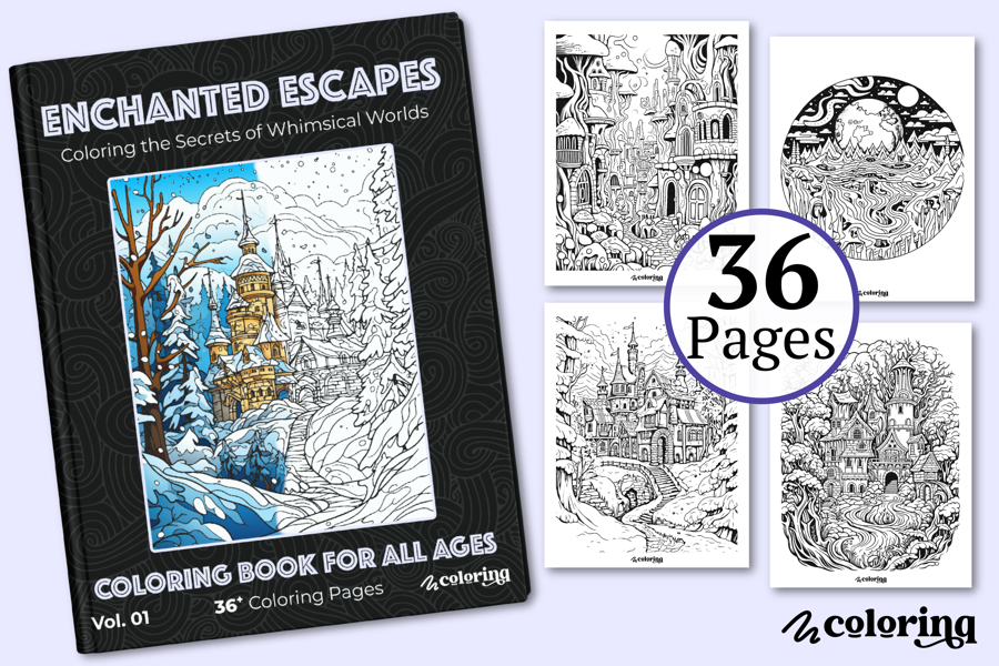 Enchanted Escapes Coloring Book