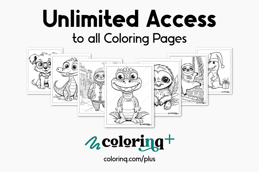  Crocodile With Big Eyes Coloring Page
