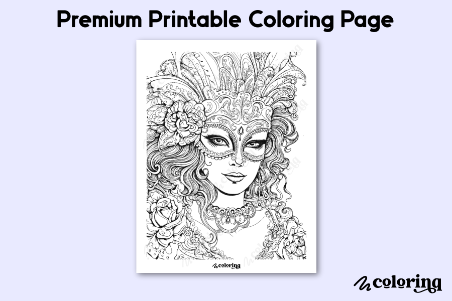 Italy Carnival Coloring Page