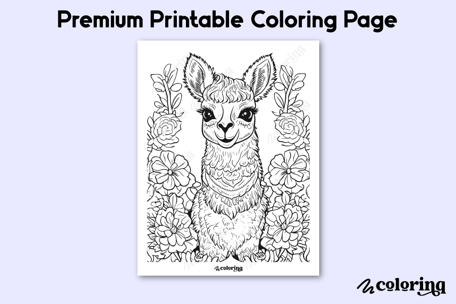 Mandala Lama Coloring Page